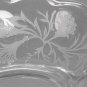 Vintage candy nut dish clear glass floral stencil design
