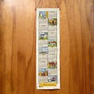 Vtg Kay Dee linen calendar towel 1981 Americana RB seasons