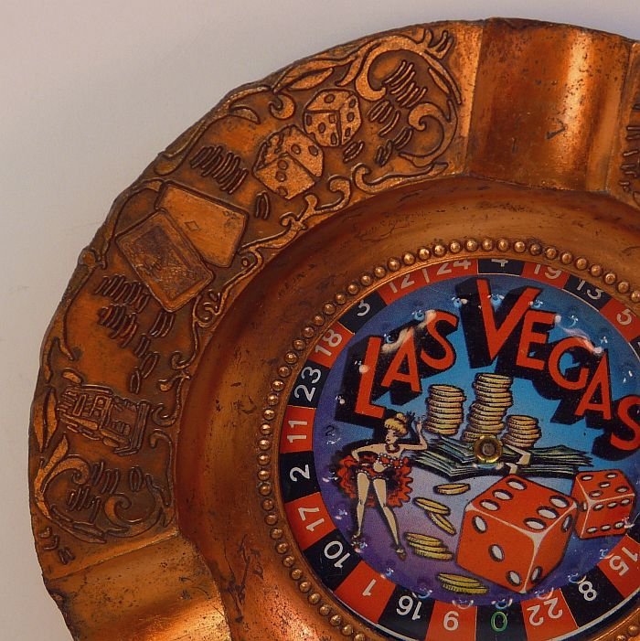 Vintage Las Vegas roulette wheel ashtray game 1978 Karol Western