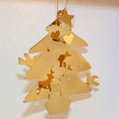 vintage Hallmark Christmas ornament Sparkling Tree 1988 brass
