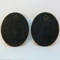 pair small vintage floral shell art wall plaques early plastic bubble top frames