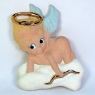 vintage Kewpie Cupid angel imp small wall plaque bisque