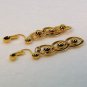 vtg Avon earrings clip dangle link ball gold tone
