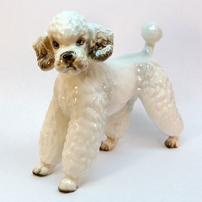 brown poodle figurine