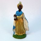Vtg Nativity composition Balthazar Wise man king standing 4-1/4 inches tall Italy Vtg Nativity composition Balthazar Wise man king standing 4-1/4 inches tall Italy