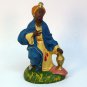 Vtg Nativity Balthazar Wise man king kneeling paper mache 4-1/4 inches