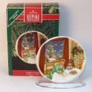 Hallmark miniature plate Christmas Cookies For Santa 1990 mini plate stand box
