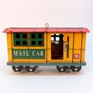 Hallmark ornament Yuletide Central Mail Car 3 in series 1996 tin