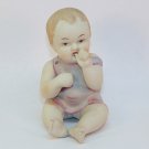Vtg bisque baby sucking thumb figurine Japan
