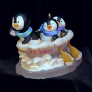 Hallmark ornament Arctic Adventures 2005 Penguins in boat Kristina Kline bobble action QXG4452