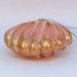 Christmas ornament scallop shell blown glass pink and coral metallic
