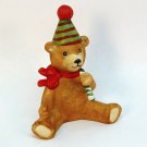 vtg Gordon Fraser Schmid 1984 bear Christmas figurine with candy cane vtg Gordon Fraser Schmid 1984 bear Christmas figurine with candy cane
