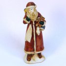 vintage Russ Victorian Christmas Santa Holding Teddy bear figurine porcelain 1980s box 9682 vintage Russ Victorian Christmas Santa Holding Teddy bear figurine porcelain 1980s box 9682