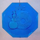 Lifesavers Christmas ornament 1993 blue acrylic Snowman Nabisco