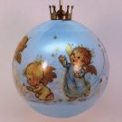 vtg Hallmark Mary Hamilton Ornament 1984 A Christmas Prayer QX246-1 unbreakable blue satin ball vtg Hallmark Mary Hamilton Ornament 1984 A Christmas Prayer QX246-1 unbreakable blue satin ball