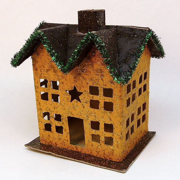 Salem Collection Paper Mache Christmas Fall House 12359 Cardboard