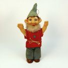 Vintage Troll Elf Christmas Ornament soft plastic Japan