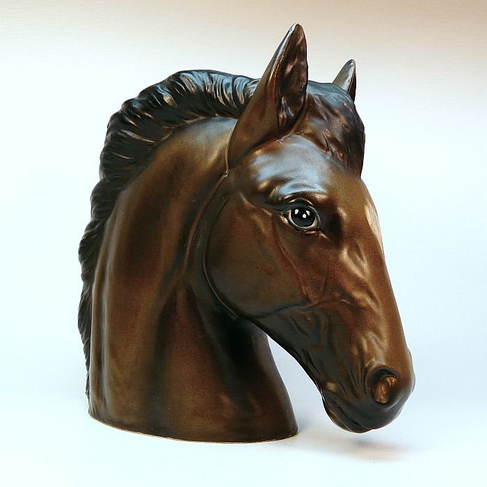 Vintage Napco Horse head Vase Planter Bay C5568 Japan ceramic brown ...