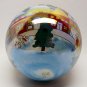 Li Bien reverse painted scenic Houses Christmas ornament 1999