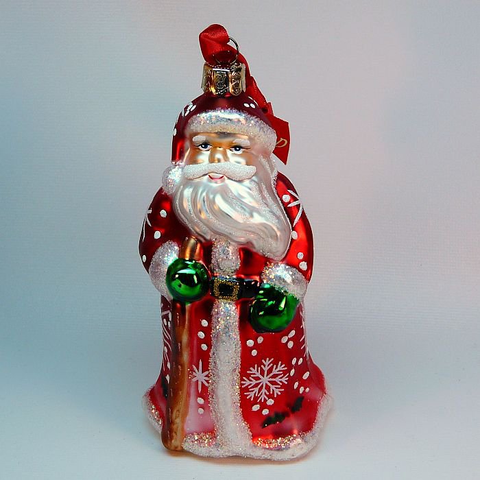 Waterford Winter Wonderland Santa Christmas ornament blown glass box