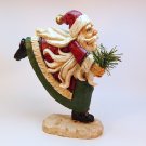 vtg running Santa Christmas figurine