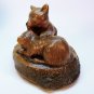 vtg Orzeck fox kits playing figurine terrastone