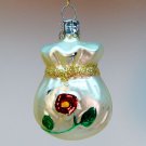 vtg Czech sack of money or gold Christmas ornament blown glass small vtg Czech sack of money or gold Christmas ornament blown glass small
