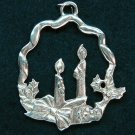 Seagull Pewter candle wreath Christmas ornament Canada