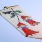 vintage small elf bead work wall hanging bell pull Christmas