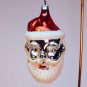 vintage double sided faced Santa head Christmas ornament West Germany blown glass