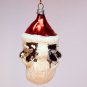 vintage double sided faced Santa head Christmas ornament West Germany blown glass