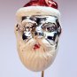 vintage double sided faced Santa head Christmas ornament West Germany blown glass