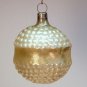 antique bumpy blown glass Christmas ornament Germany off white iridescent