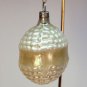 antique bumpy blown glass Christmas ornament Germany off white iridescent
