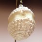 antique bumpy blown glass Christmas ornament Germany off white iridescent
