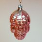 vintage blown glass berry bumpy Christmas ornament pink