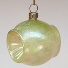 antique double indent barrel blown glass Christmas ornament small