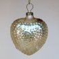 antique heart bumpy berries grapes blown glass Christmas ornament small