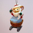 vtg Avon Melvin P Merrymouse ornament Christmas mouse walnut shell 1983