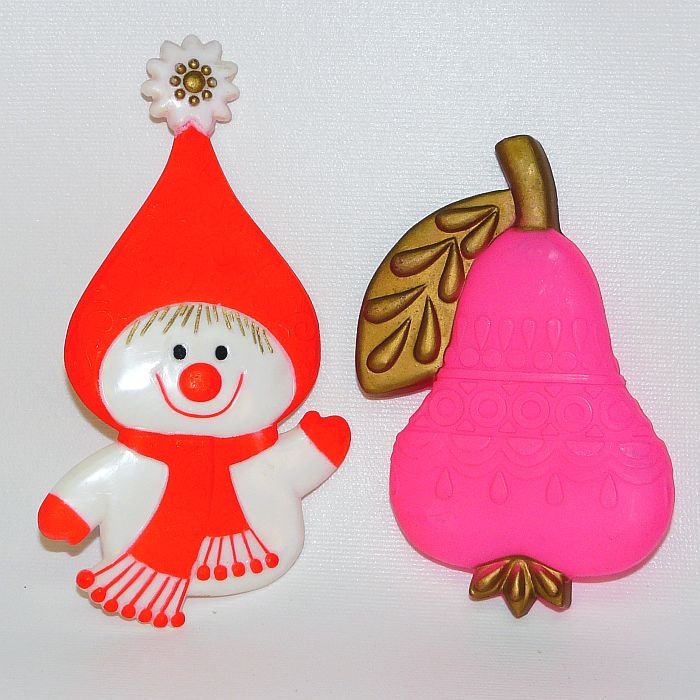2 vtg 1960s hallmark christmas decorations snowlady pear 2 vtg 1960s hallmark christmas decorations snowlady pear