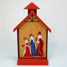 vintage 3 Wise Men Christmas scene wood Ticonderoga 1978