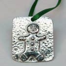 miniature Vilmain gingerbread man Christmas ornament pewter