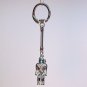 vtg Apollo 11 key ring astronaut moon landing blue visor silvertone figurine keychain key chain