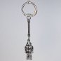 vtg Apollo 11 key ring astronaut moon landing blue visor silvertone figurine keychain key chain