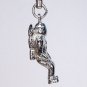 vtg Apollo 11 key ring astronaut moon landing blue visor silvertone figurine keychain key chain