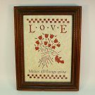 vtg Figi Graphics die cut reproduction Scherenschnitte picture Love makes all things grow
