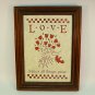 vtg Figi Graphics die cut reproduction Scherenschnitte picture Love makes all things grow