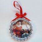 Coca Cola bottle cap Christmas ornament 1997 3 inches wide Coca Cola bottle cap Christmas ornament 1997 3 inches wide