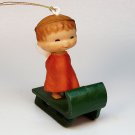 vintage angel on a sled Christmas ornament cute vintage angel on a sled Christmas ornament cute