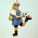 girl sports Christmas ornament tennis soccer roller skating girl sports Christmas ornament tennis soccer roller skating